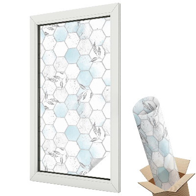 Fólia na sklo dverí Listové dlaždice