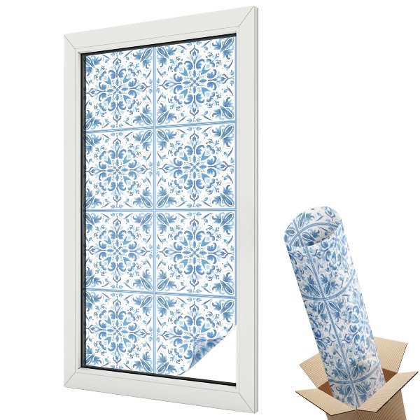 Fólia na sklo dverí Kvetinové ornamenty