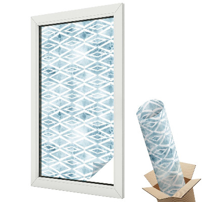 Mliečna fólia na sklo Modré kosoštvorce