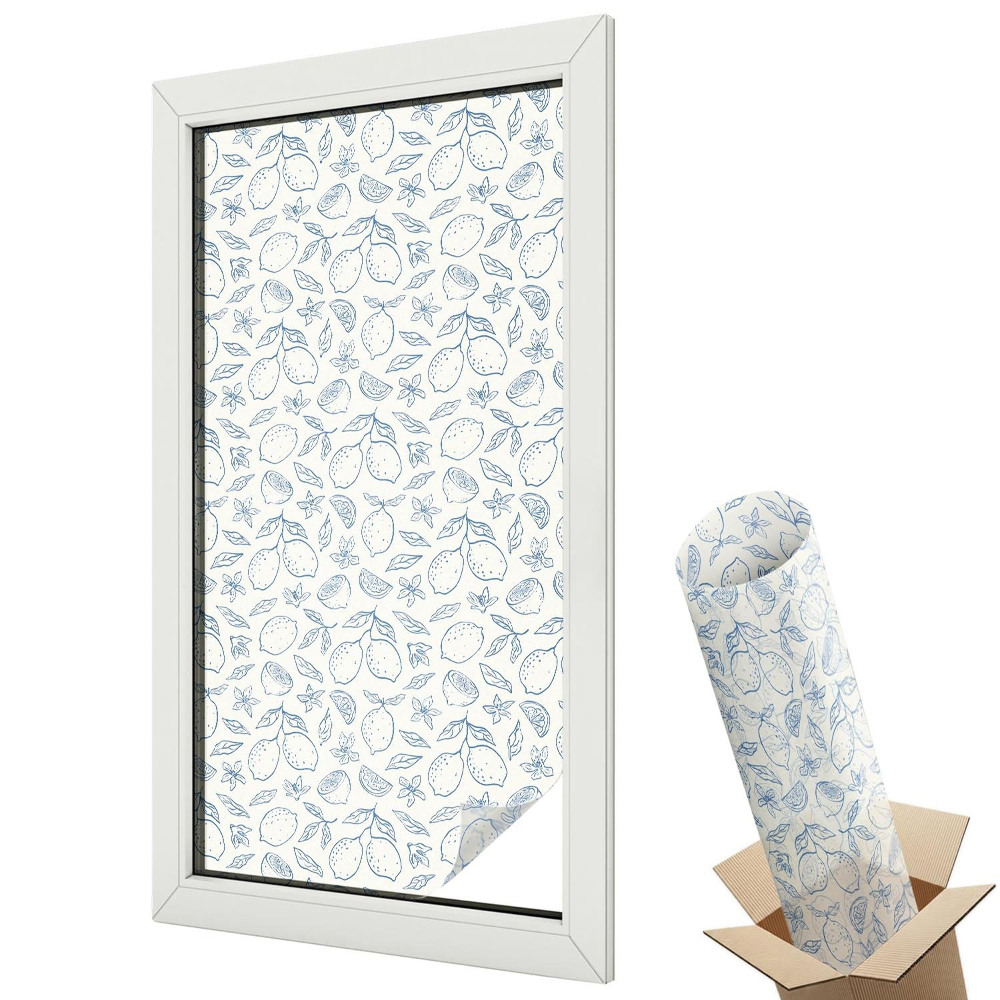 Matná fólia na sklo Citrónový vzor