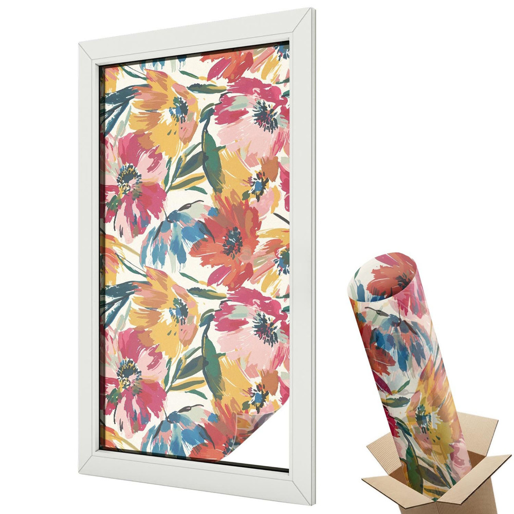 Fólia na sklo dverí Výbuch kvetu