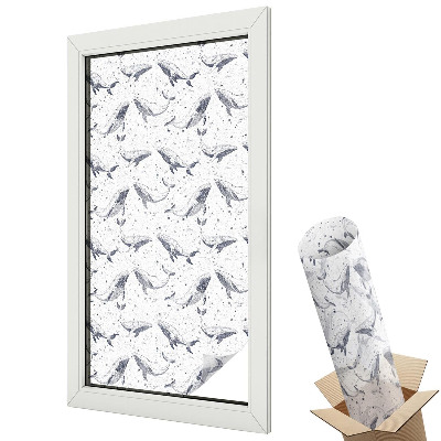 Fólia na sklo dverí Morské tvory