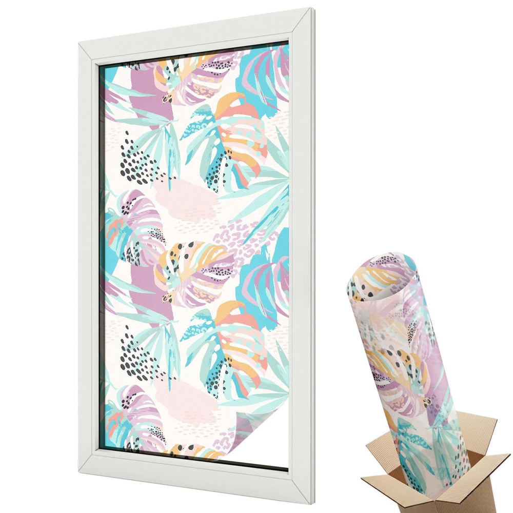 Mliečna fólia na sklo Abstraktná džungľa