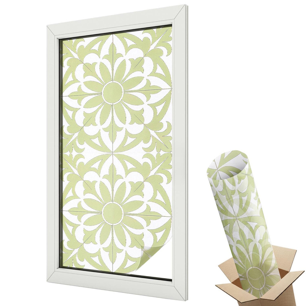 Matná fólia na sklo Zelená ozdoba