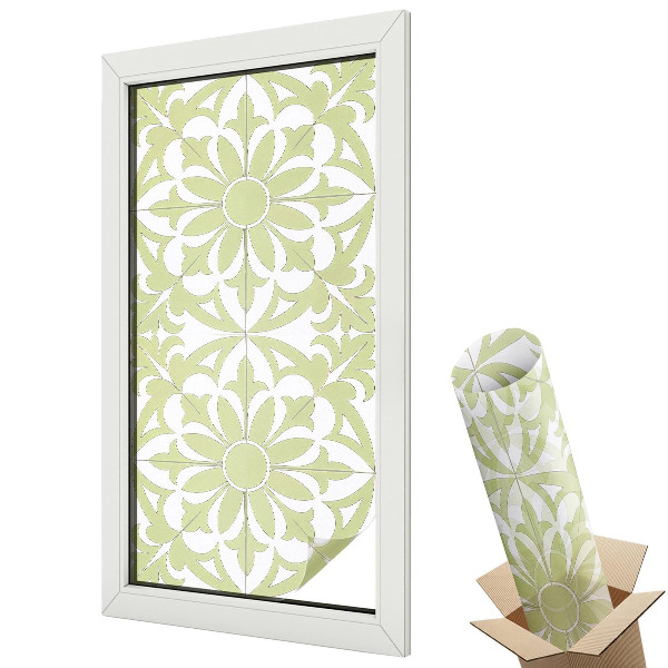 Matná fólia na sklo Zelená ozdoba