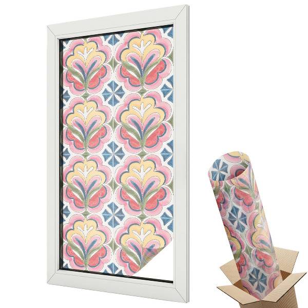 Mliečna fólia na sklo Kvetinové vzory