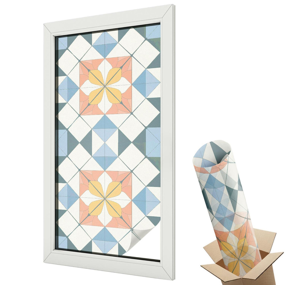 Fólia na sklo dverí Farebná symetria