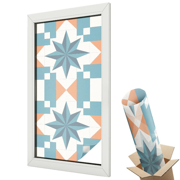 Matná fólia na sklo Modré hviezdy