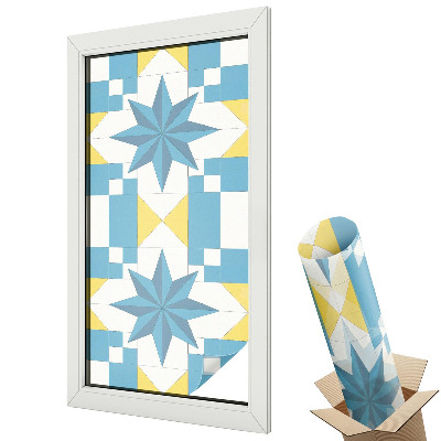 Fólia na sklo dverí Modré hviezdy