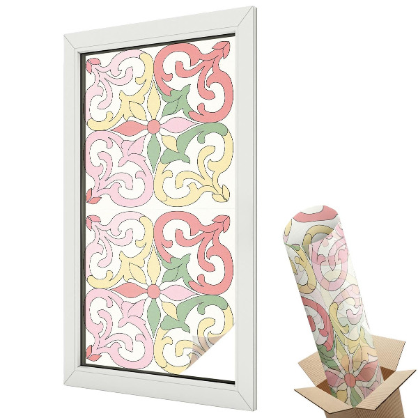 Okenná fólia Kvetinové ornamenty