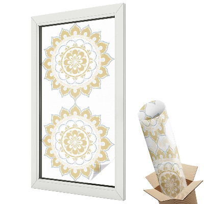 Matná fólia na sklo Kvetinová mandala