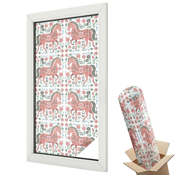 Matná fólia na sklo Farebné kone