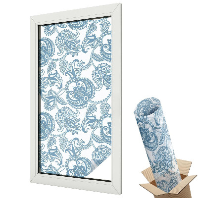 Fólia na sklo dverí Modré ozdoby