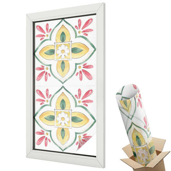 Fólia na sklo dverí Kvetinový ornament