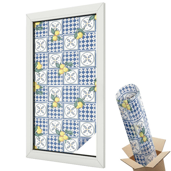 Okenná fólia Citrónový vzor