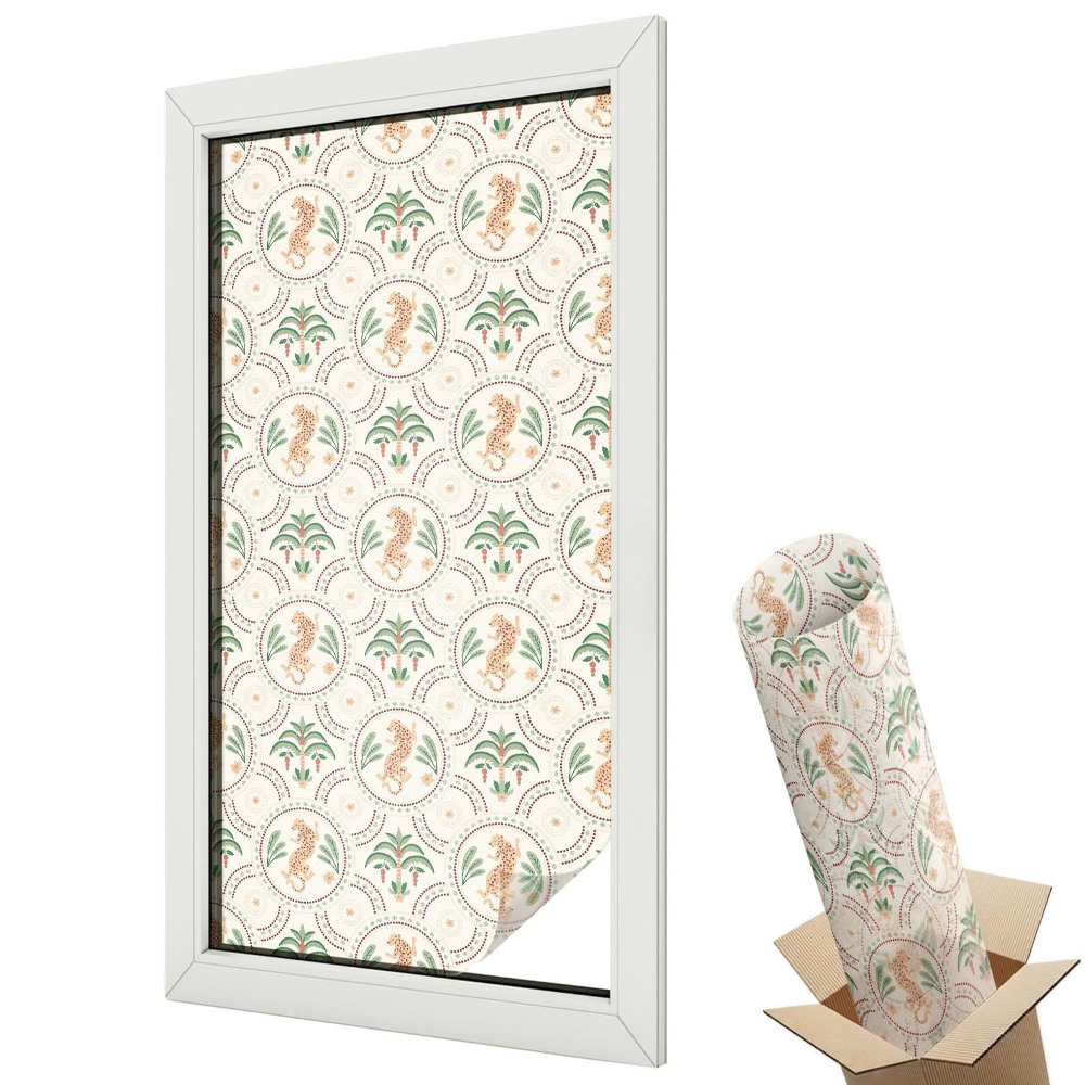 Matná fólia na sklo Palmový leopard