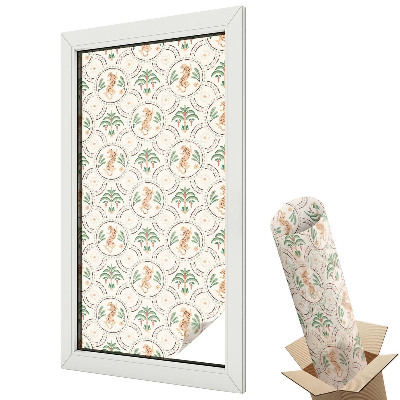 Matná fólia na sklo Palmový leopard