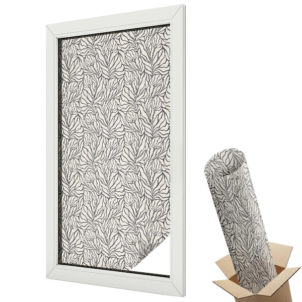 Mliečna fólia na sklo Listy kvety