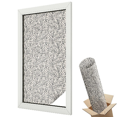 Mliečna fólia na sklo Listy kvety