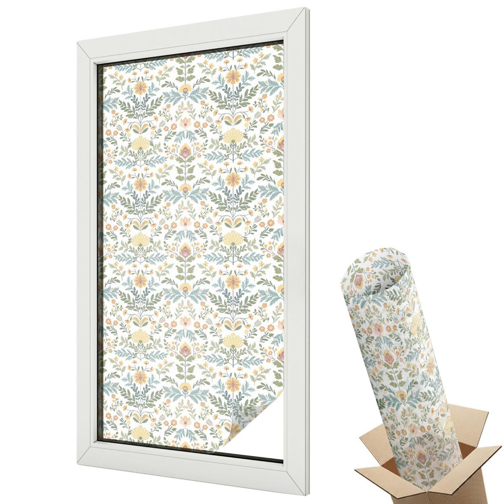 Matná fólia na sklo Kvetinová symetria