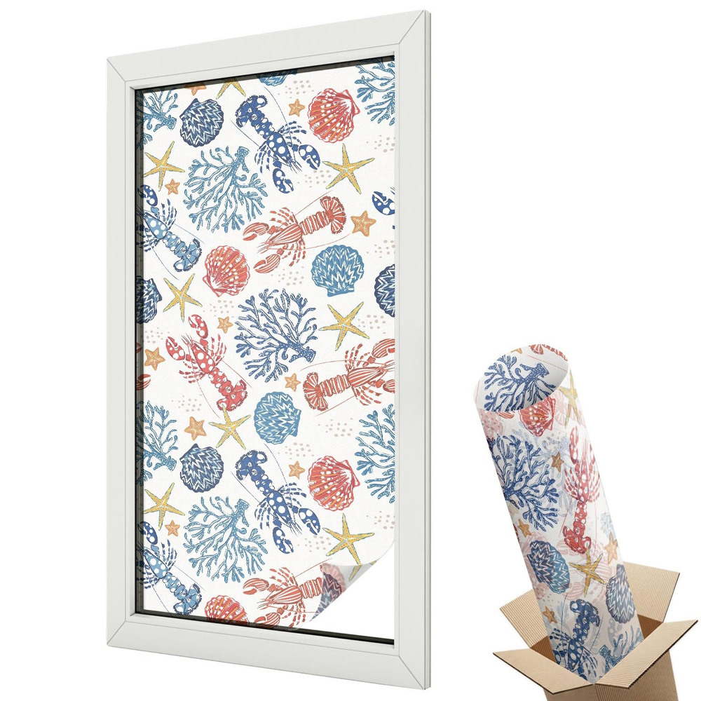 Mliečna fólia na sklo Raky koraly