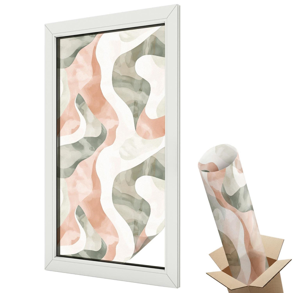 Fólia na sklo dverí Farebné vlny