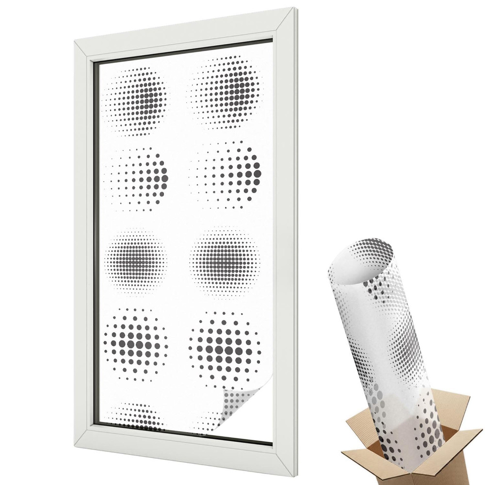 Mliečna fólia na sklo Bodkované kruhy