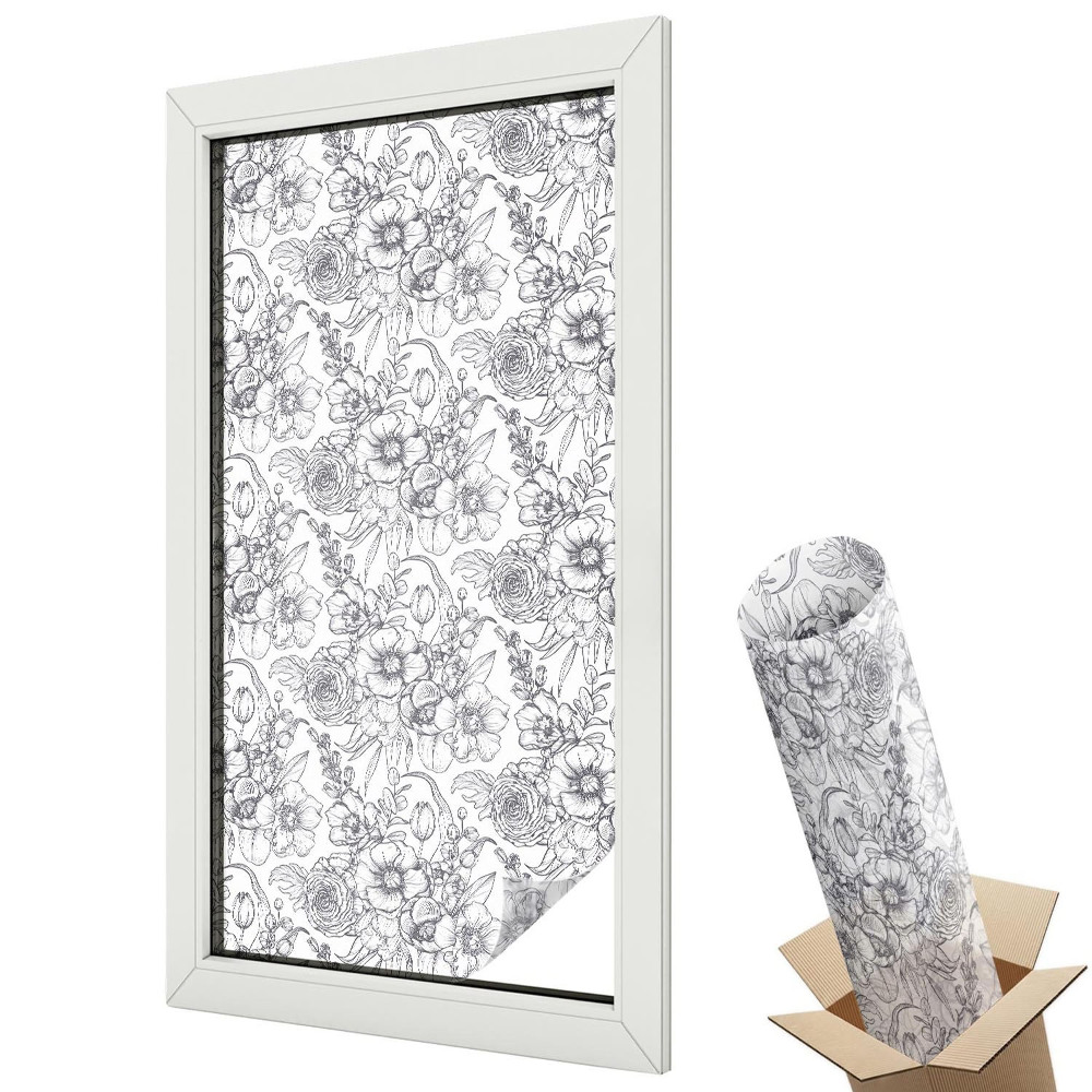 Mliečna fólia na sklo Floristická elegancia