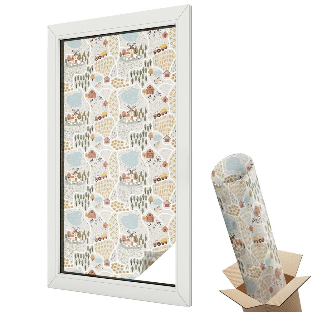 Fólia na sklo dverí Idylická dedinka