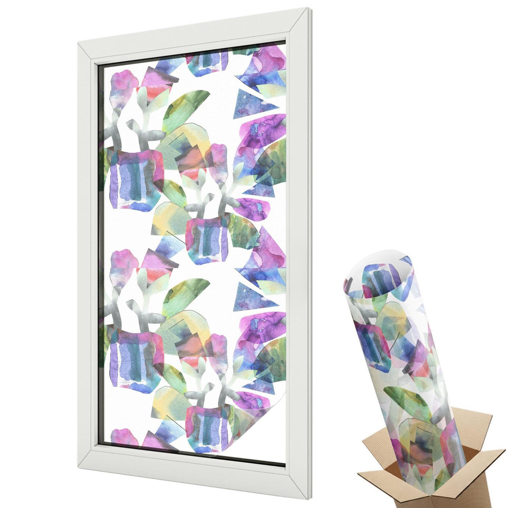 Fólia na sklo dverí Farebná abstrakcia