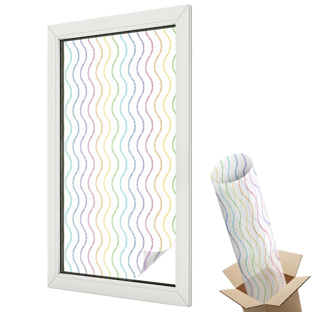 Mliečna fólia na sklo Dúhové čiary