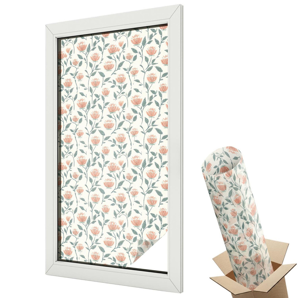 Okenná fólia Kvetinový vzor