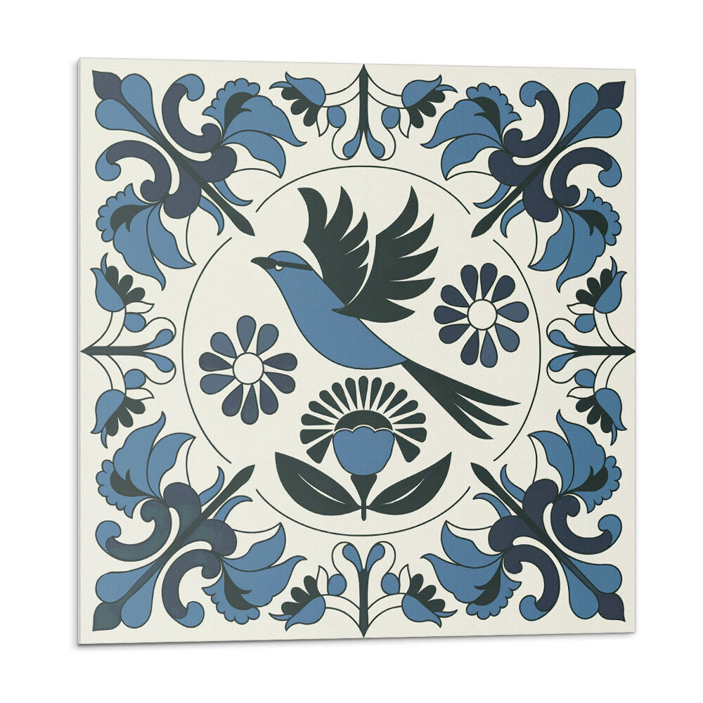 Samolepiace pvc obklady Vzor vtákov a kvetov