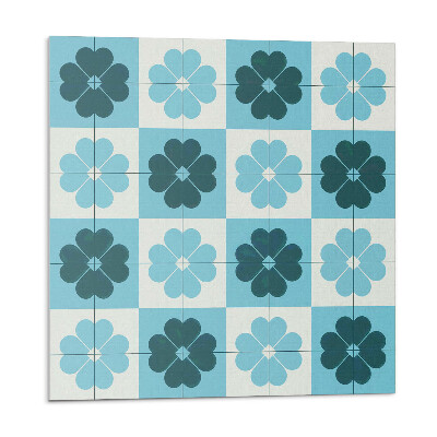 Pvc obklady Kvetinový kockovaný vzor