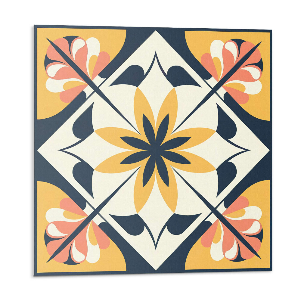 Pvc obklady Kvetinový vzor v kosoštvorci