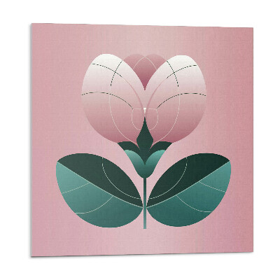 Samolepiace pvc obklady Štylizovaný kvet s listami