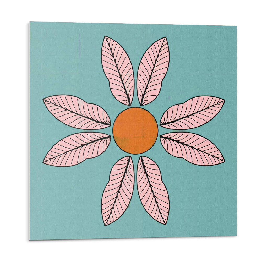 Pvc obklady Kvet s listami a slnkom