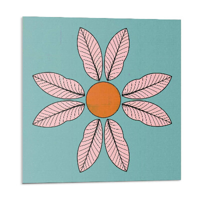 Pvc obklady Kvet s listami a slnkom