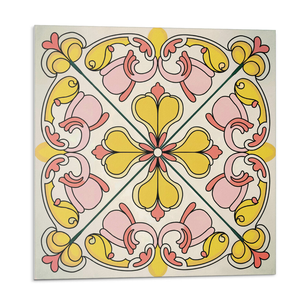 Samolepiace pvc obklady Kvetinový vzor s ornamentami