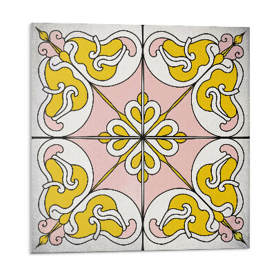 Samolepiace pvc obklady Kvetinový vzor v dlaždiciach