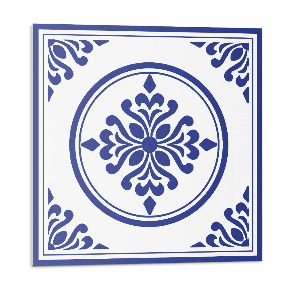 Samolepiace pvc obklady Vzor s kruhom a kvetmi