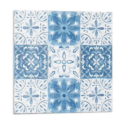 Samolepiace pvc obklady Kvetinový vzor v dlaždiciach