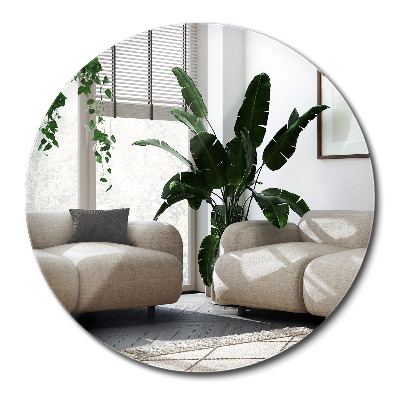 Elegantné okrúhle zrkadlo bez rámu