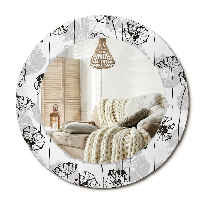 Obdĺžnikové dekoračné zrkadlo Makové kvety