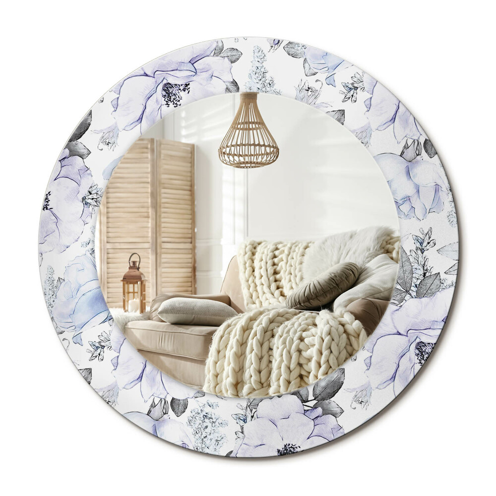 Obdĺžnikové dekoračné zrkadlo Modré ruže