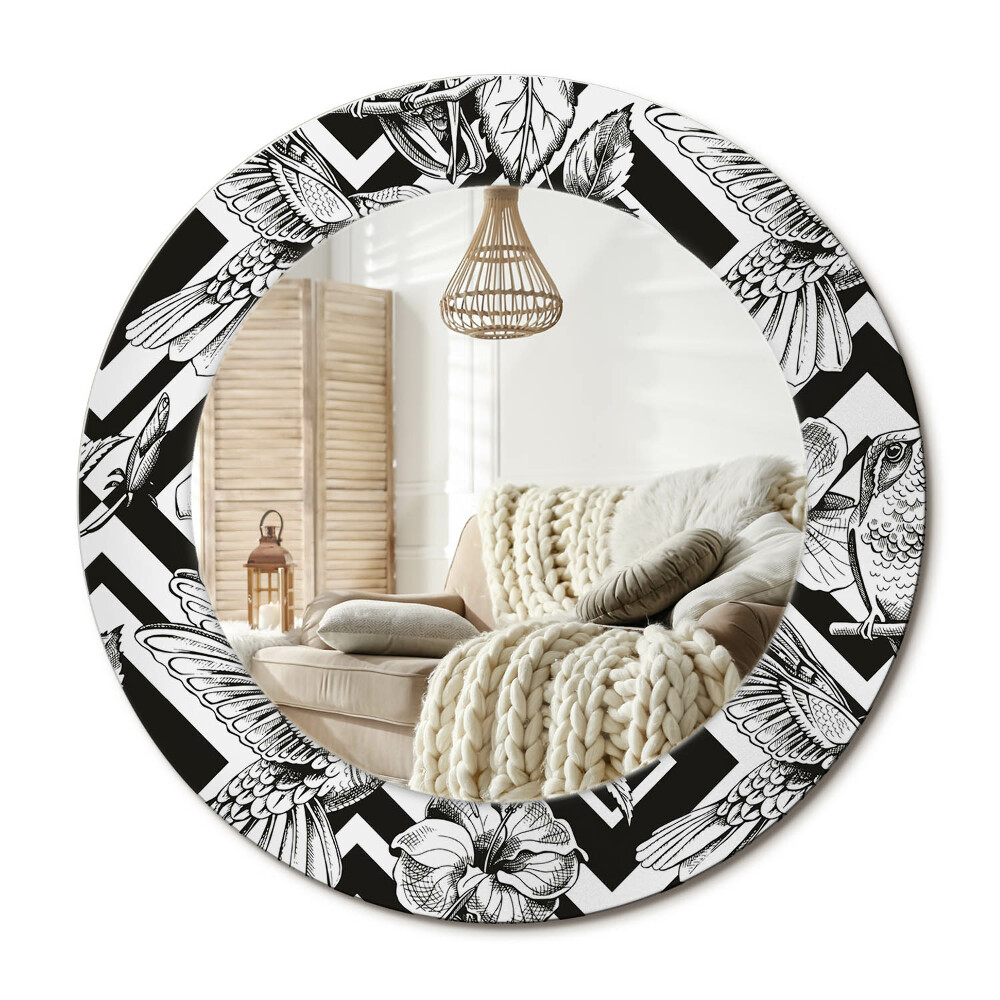 Zrkadlo s rámom s potlačou Kolibríky