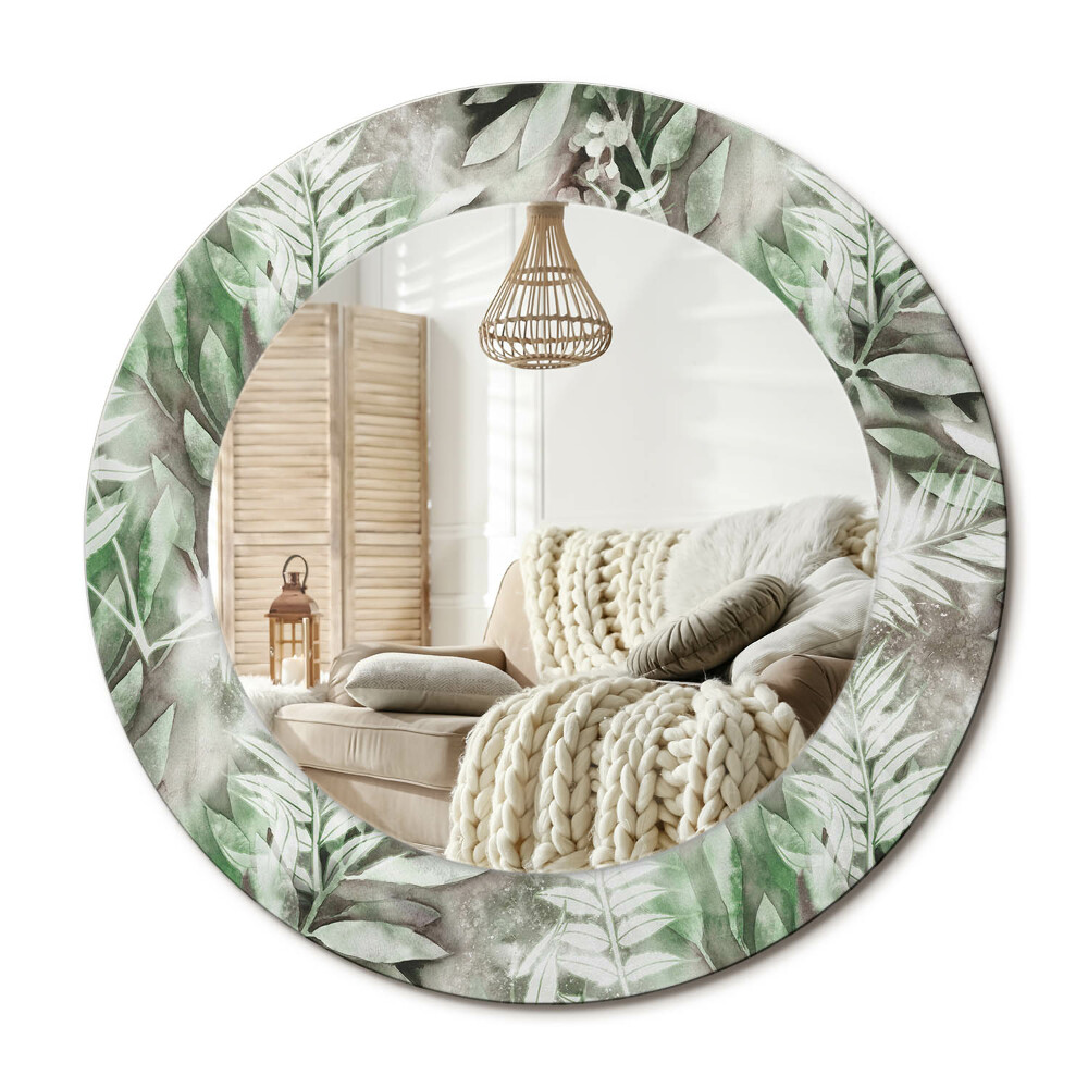 Obdĺžnikové dekoračné zrkadlo Akvarelové listy