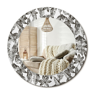 Obdĺžnikové dekoračné zrkadlo Tropické listy