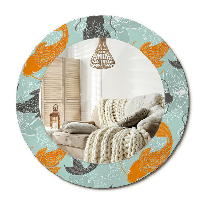 Obdĺžnikové dekoračné zrkadlo Koi kapor