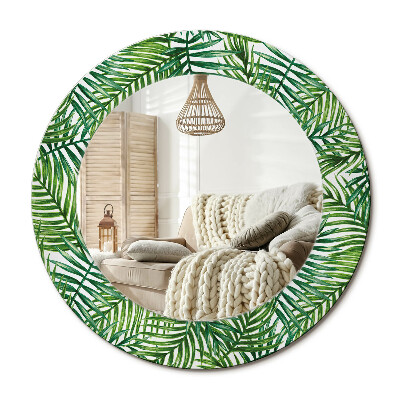 Zrkadlo s rámom s potlačou Tropická palma